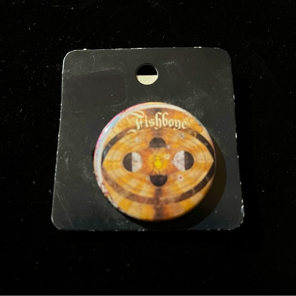 Vtg 1993 Fishbone Rock Music Band Give Monkey A Brain Album Art Back Button NOS - Picture 1 of 8